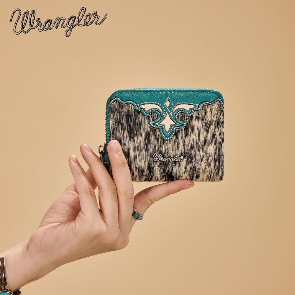 Wrangler Teal and Leopard Print Wallet